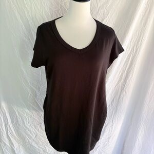 NWT-Planet Maternity Blouse Classic Black V-Neck Women's Top